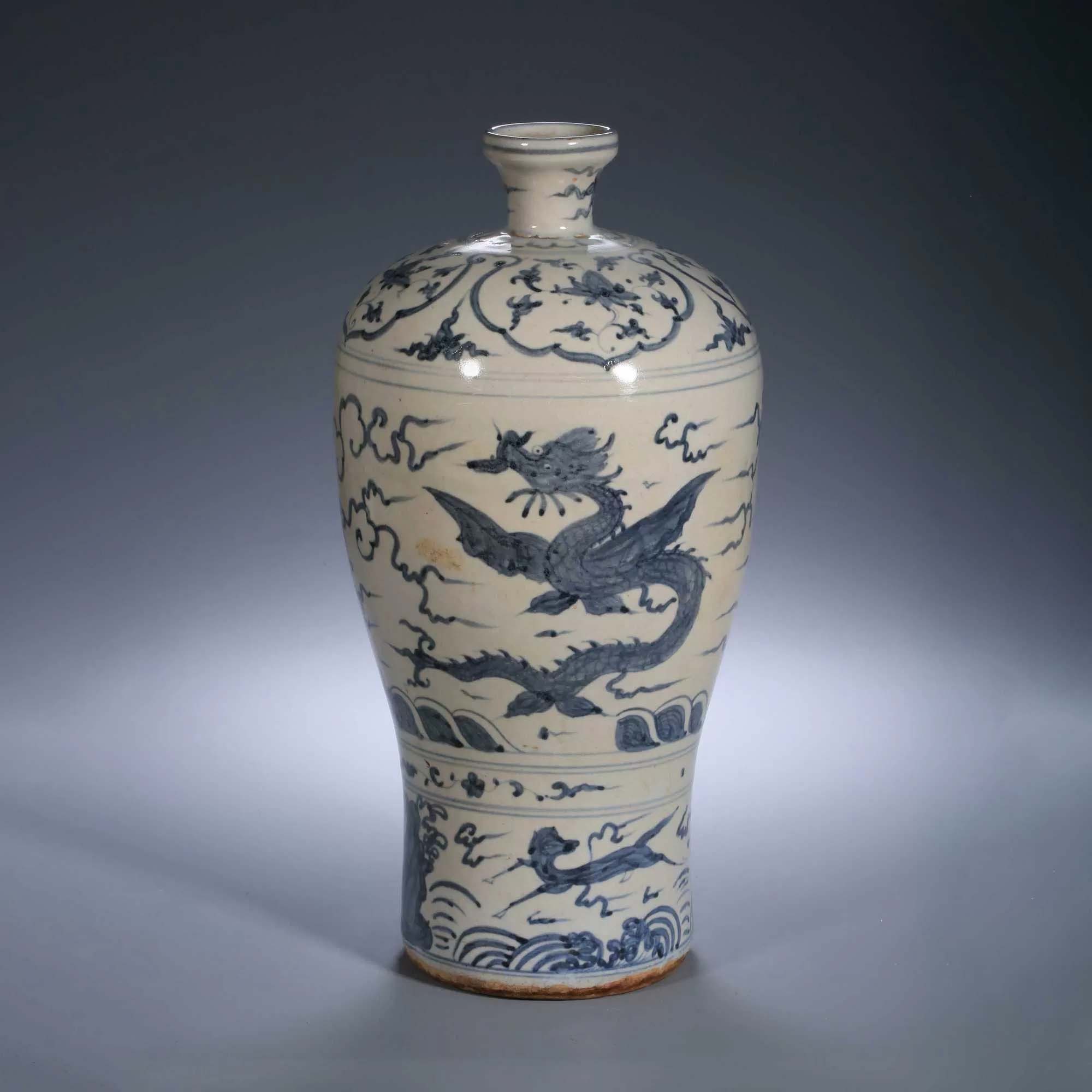 明嘉靖青花龙纹梅瓶持有人：张天泽-艺拍堂